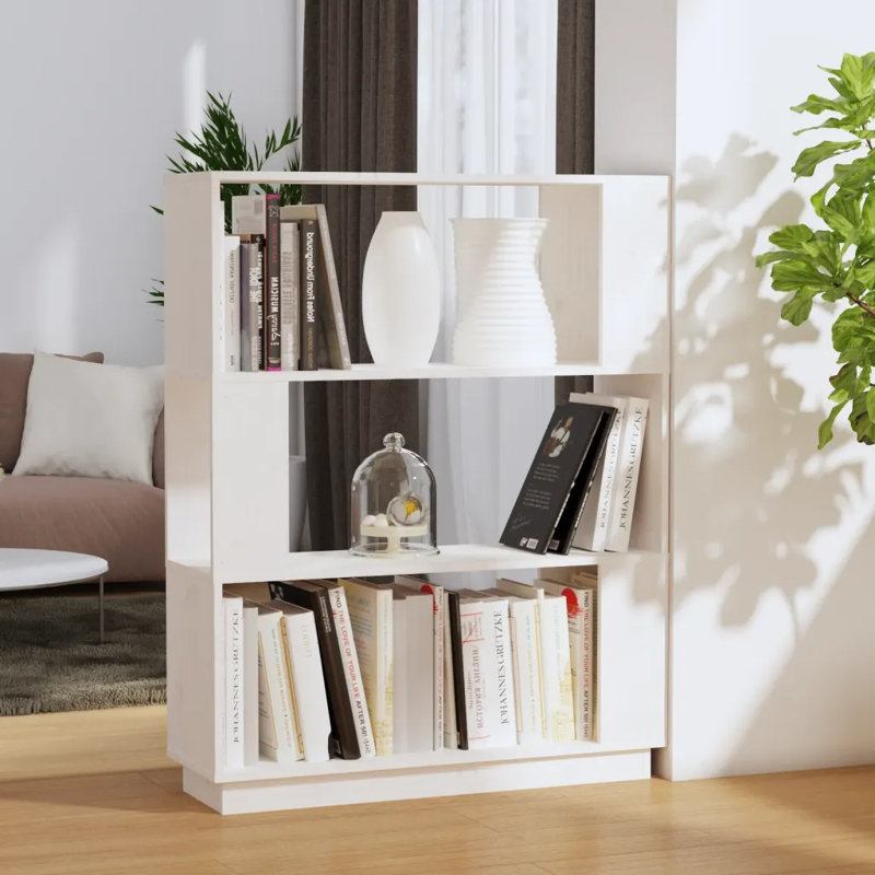 Ireka 101cm H x 80cm W Standard Bookcase, White