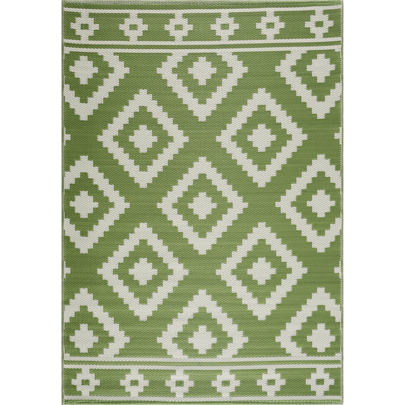 Tapis vert intérieur / extérieur Ashwood Southwestern, Rectangle 4 pi x 6 pi