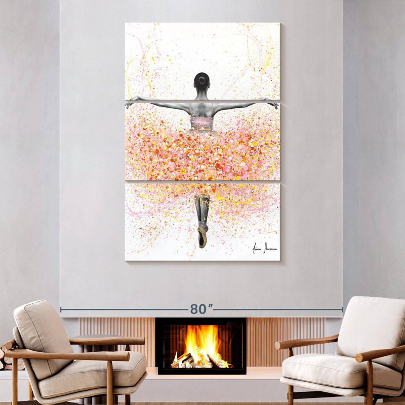 Enn Floral Dancer, 74" H x 48" W