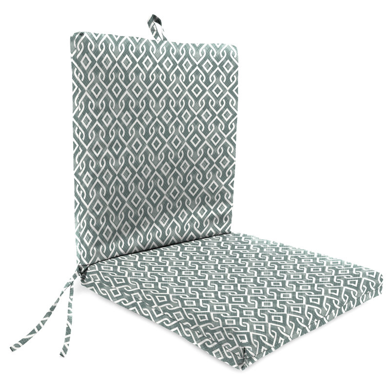21" x 44" Outdoor Chair Cushion with Ties and Loop, Lunasa Volcanic
