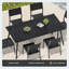 Ensemble de salle à manger pour 6 personnes 82,48 po LX40,55 po avec structure en aluminium, trou pour parasol et chaises sans accoudoirs-237878812-236840424