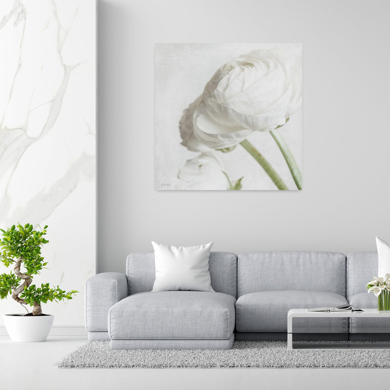 Art contemporain pur et pur pivoine, H 48 po x l 48 po