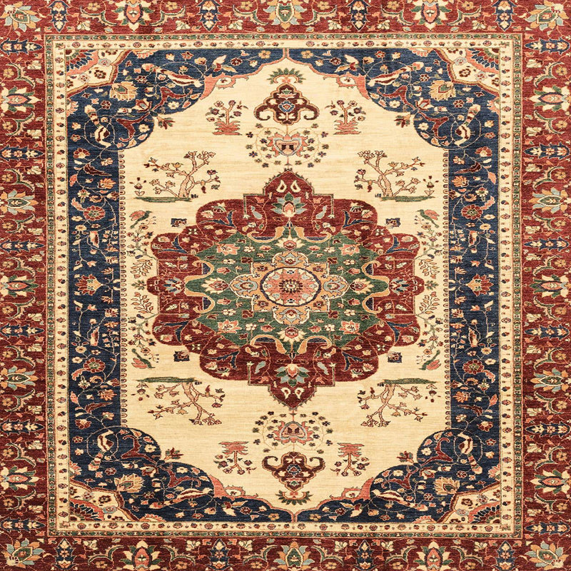 Abstract Indoor Rug, Square 7'