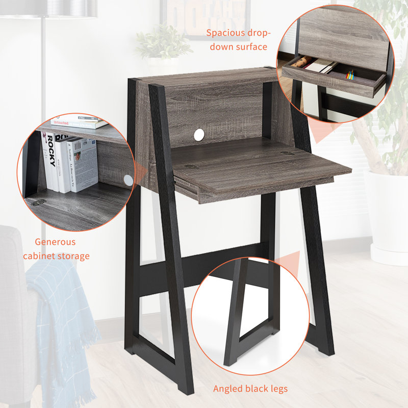 Vic 26" Width Drop-Down Secretary Desk