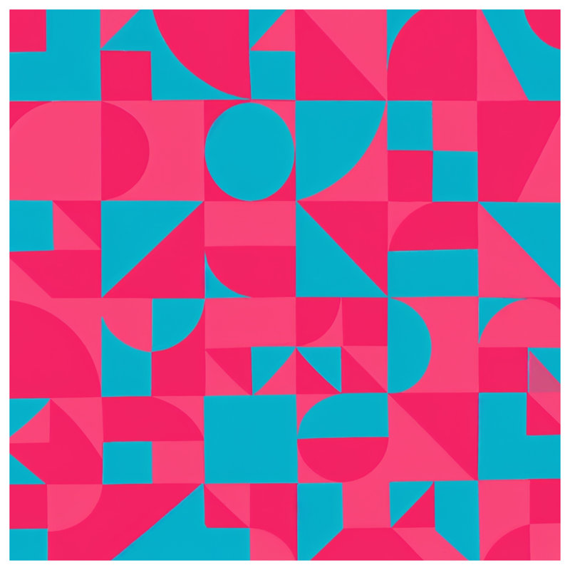 Couvertures géométriques roses et bleues, 50in W x 60in H