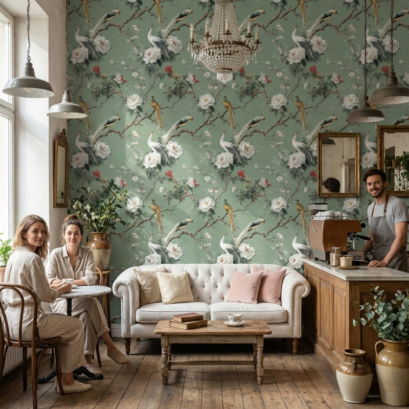 Papier peint mural Yeni Chinoiserie, Peler et coller