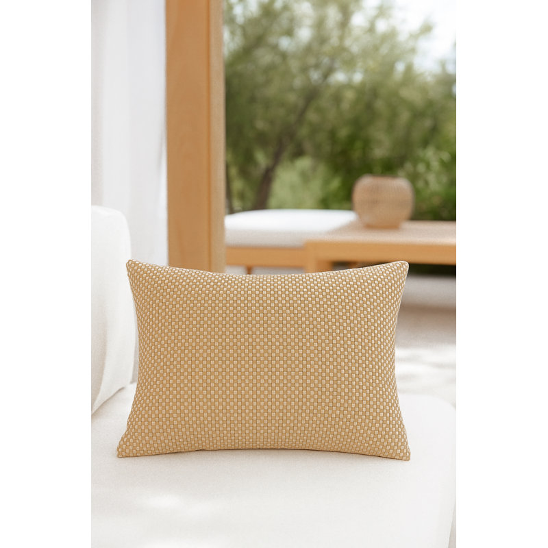Outdoor Living Throw Pillow, Golden Breeze, Rectangle 14"H x 20"W, Pillow Cover Only - No Insert