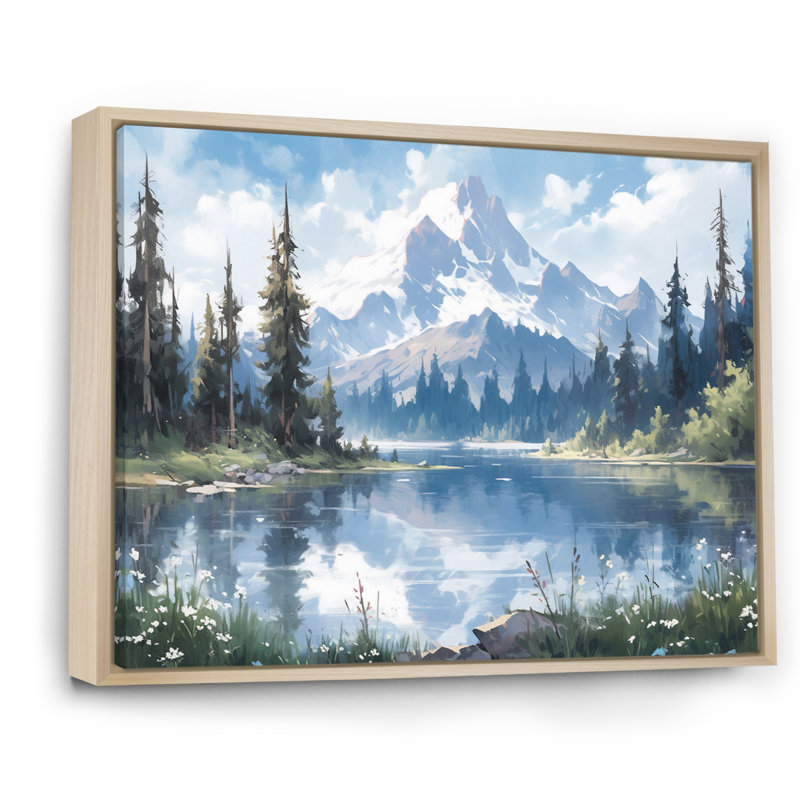 «Mountain View Bliss III - Countryside», reproduction d'art sur toile encadrée, H 34 po x l 44 po, Naturel
