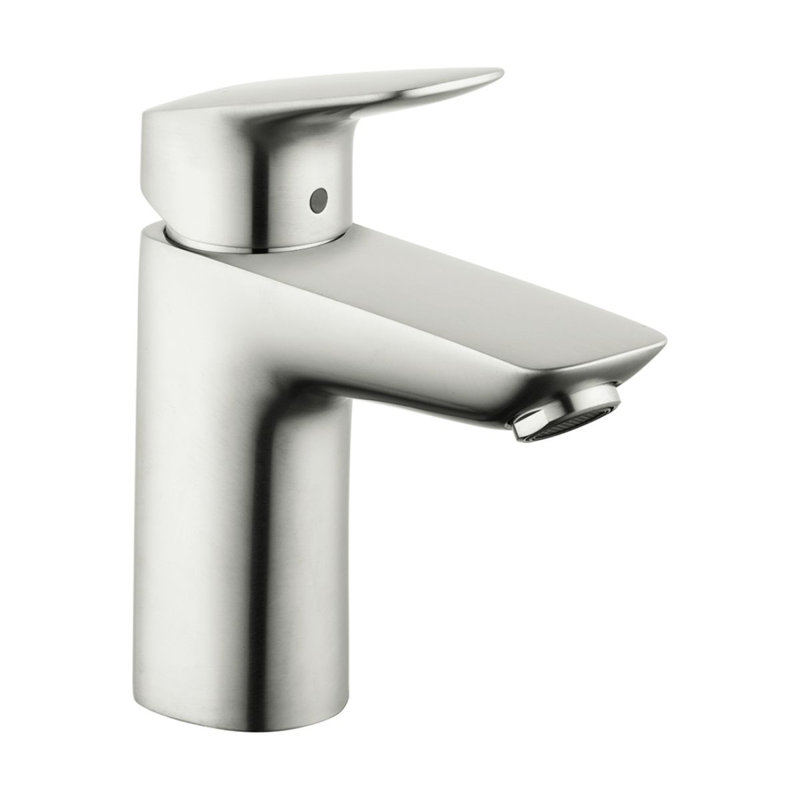 Logis Single Hole Bathroom Faucet with Drain Assembly, Brushed Nickel