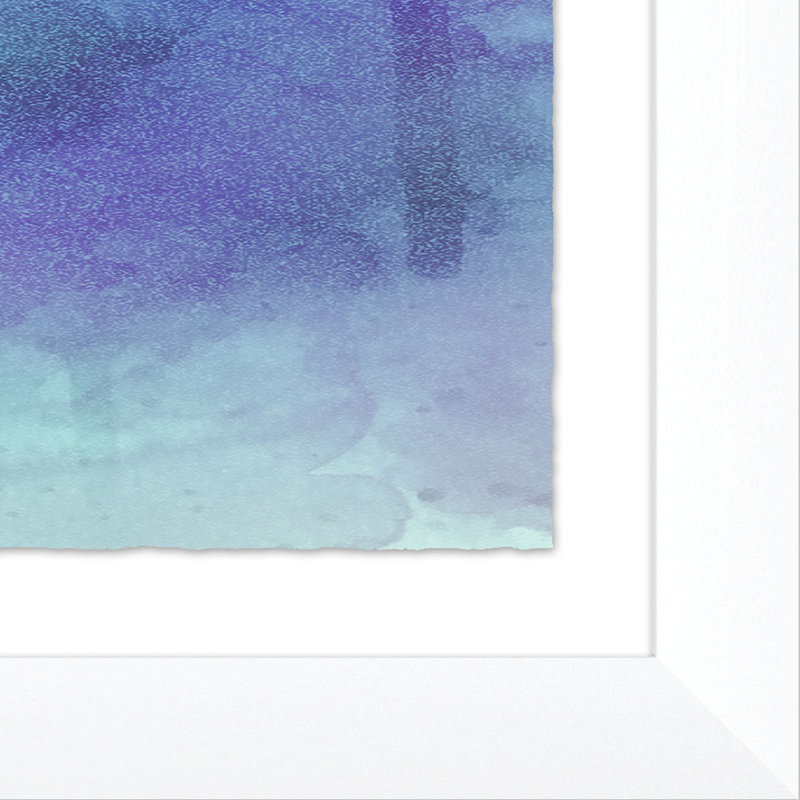 Cool Blue To Purple Abstract Wash Giclee On Canvas by Soicher Marin Archives, 28" H x 28" W x 1" D, White
