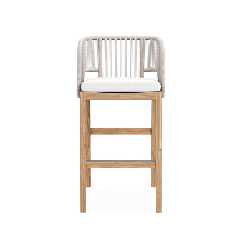 Amadora Bar Chair - Silver, Natural