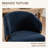 Modern Dining Chairs, Upholstered Fabric Side Chair With Wooden Legs For Kitchen And Dining Room, Navy Blue-503267302-503266235