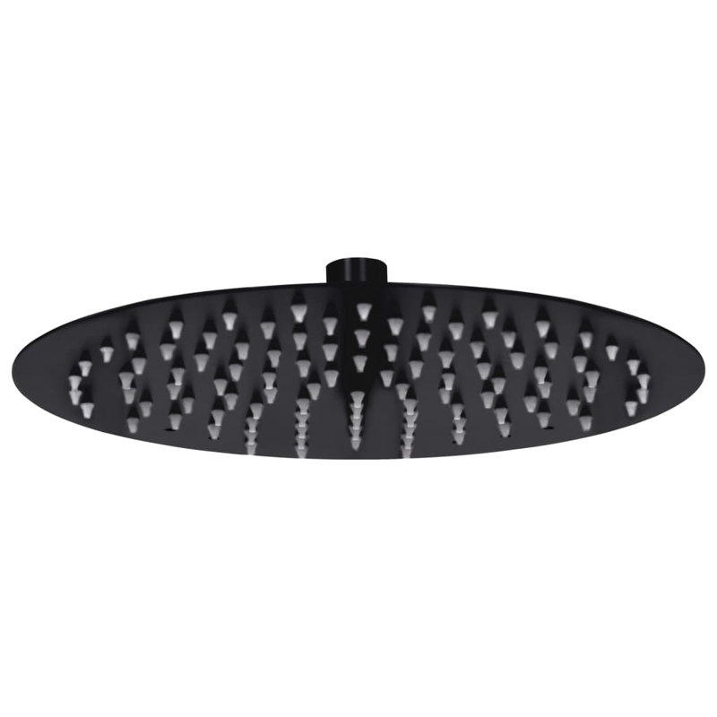 Gero Rain Fixed Shower Head, Matte Black