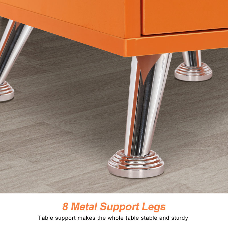 Classic Manicure Table with Glass Top, Nail Desk with Drawers, Vanity Makeup Desk