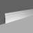 Plastic 0.5" Thick x 5.625" Wide x 96" Length Wall Base in White