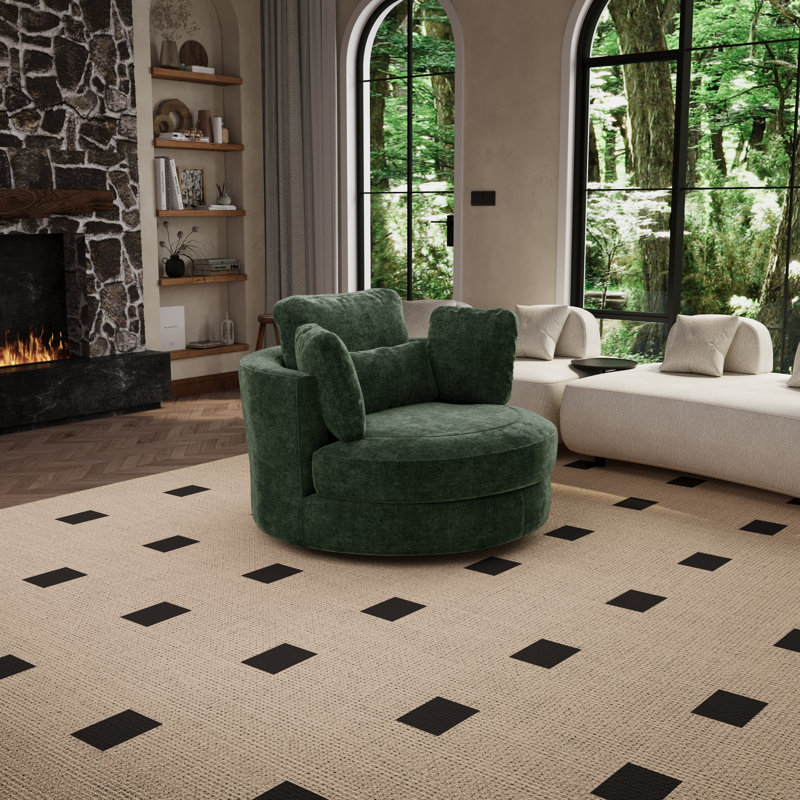 Fauteuil demi-tonneau pivotant l 50 po, Vert