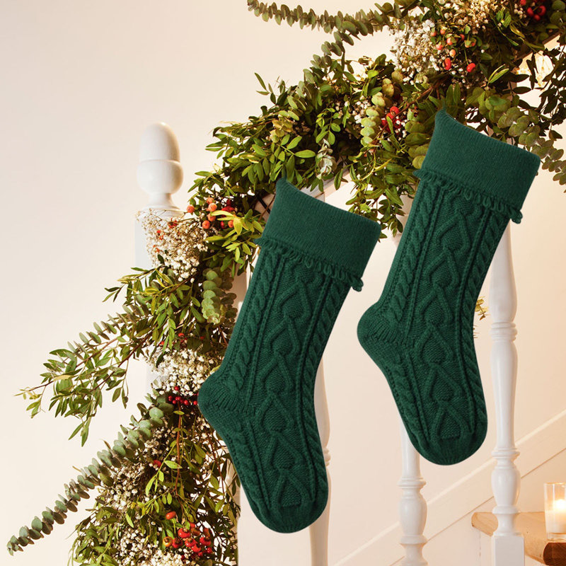Chaussettes de Noël à tricoter, Green