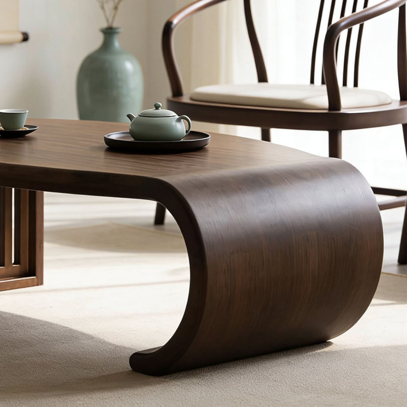 Nouvelle table basse en bois massif de style chinois, H 17,7 po x l 51 po x P 27,5 po