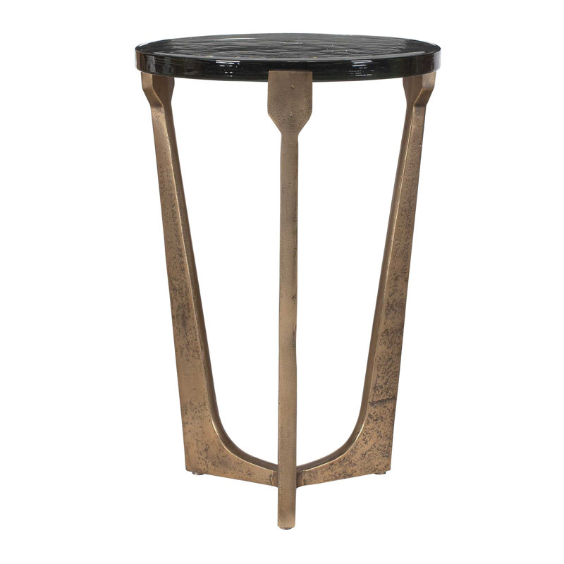  Bohdi Outdoor Brass Accent Table