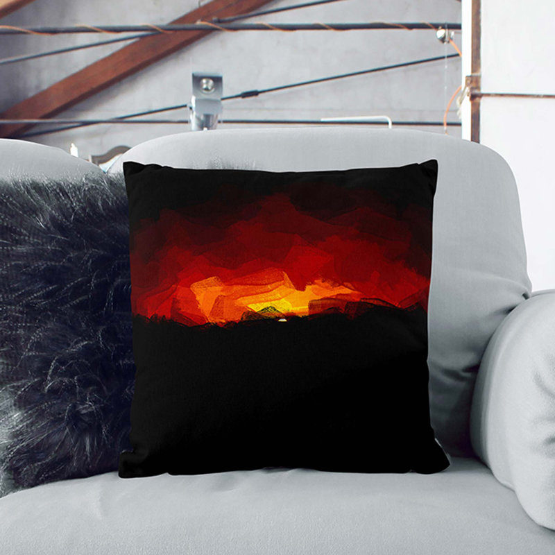 Square Throw Cushion, 40cm H x 40cm W x 15cm D