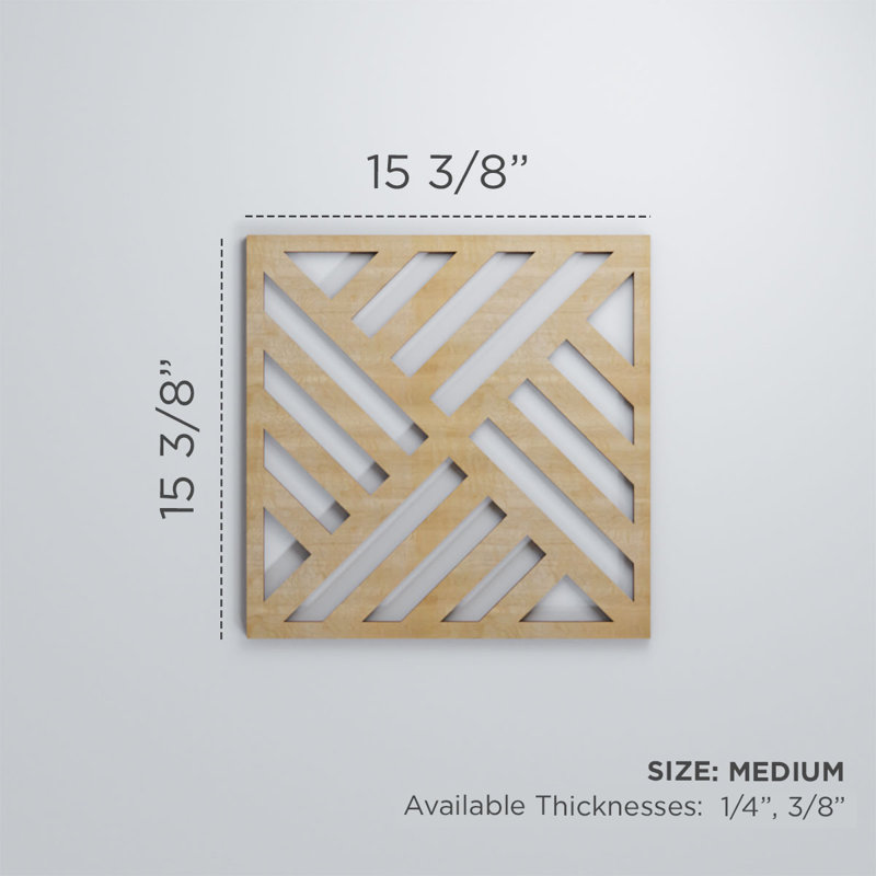 Panneaux muraux décoratifs en bois Allen, Chêne rouge, H 15 3/8 po x l 15 3/8 po x P 1/4 po
