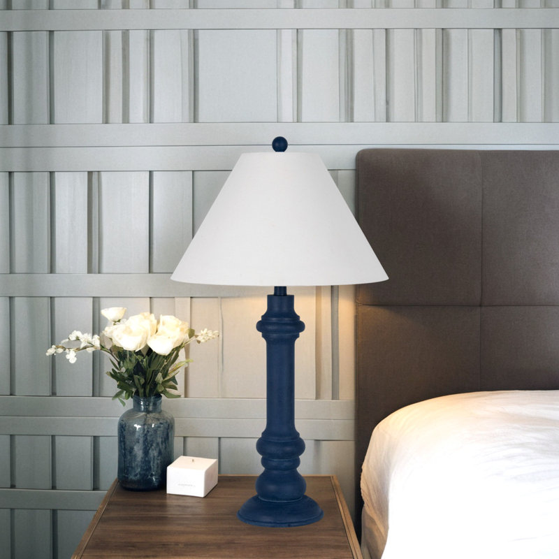Diandre Resin Buffet Lamp, Navy Blue