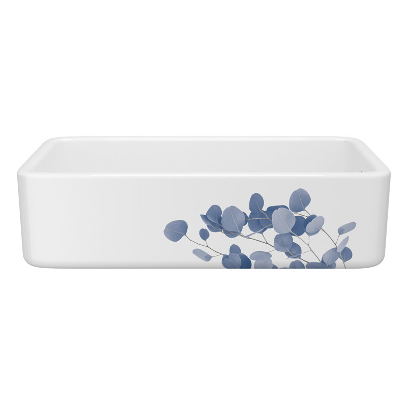 Lancaster™ 36" L x 18" W Apron Kitchen Sink, Eucalyptus Blue/Silver