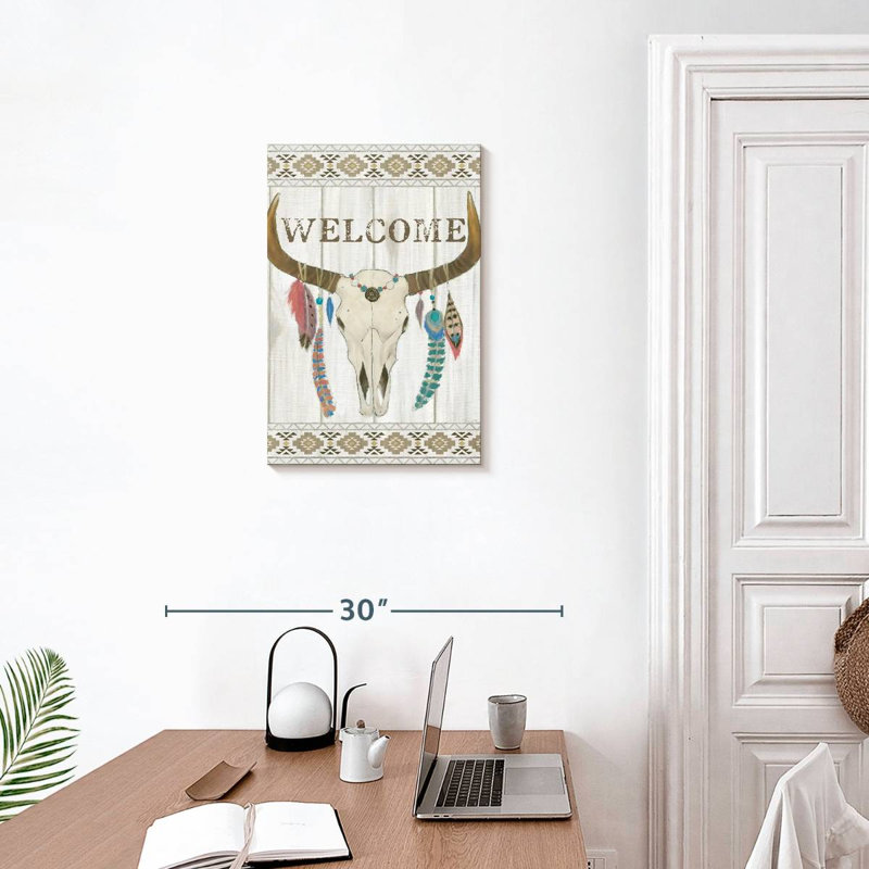 Plaque murale Kema Bohemian Rising I Welcome, H 24 po x l 16 po