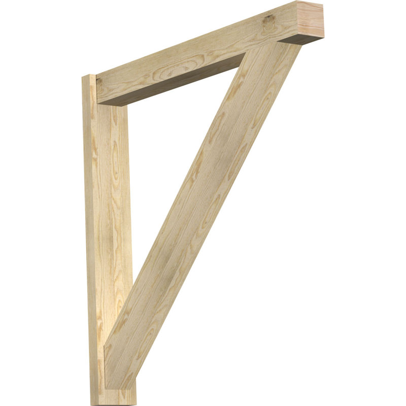 Pavé traditionnel traditionnel, P 44 po x H 44 po, Cèdre rouge de l'Ouest de 6 po (sciage brut)