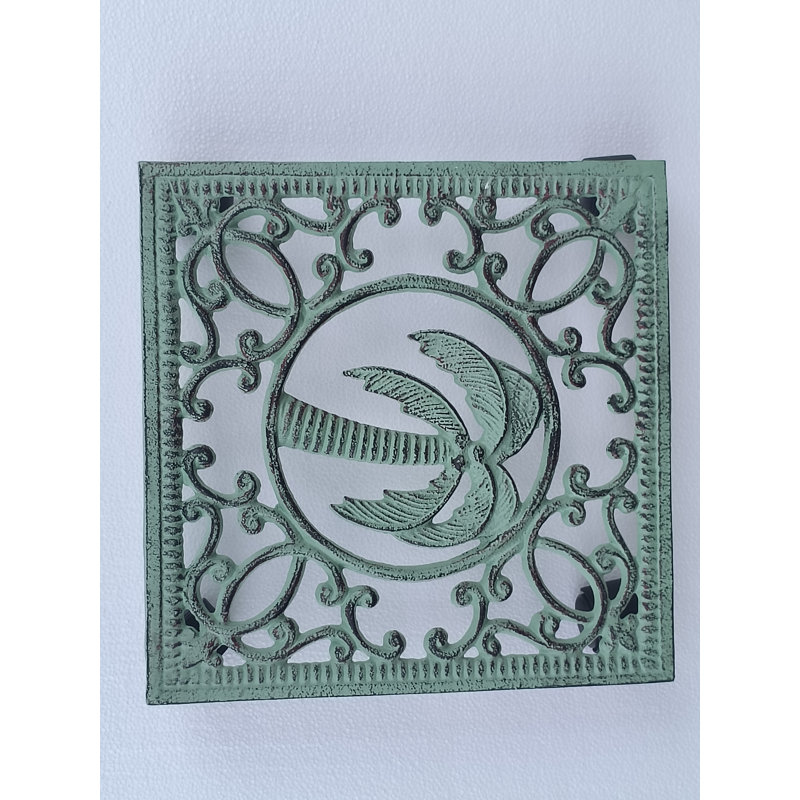 Ensemble de 2 supports à plantes en forme de noix de coco en fonte, Light Green