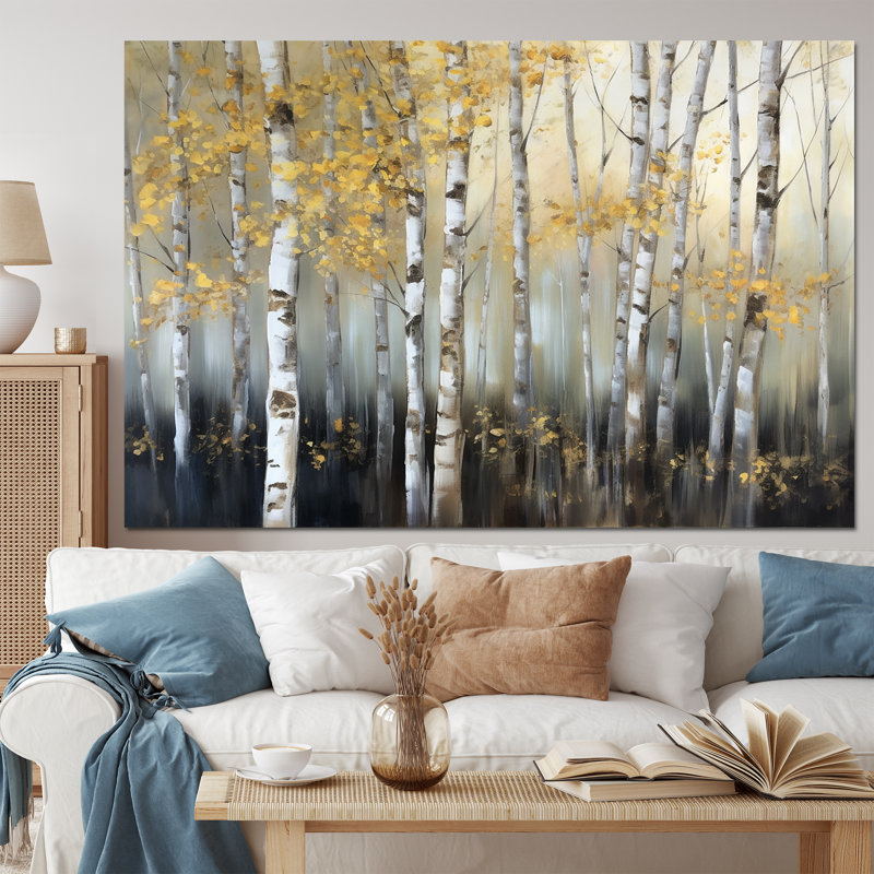 Birch Tree Dense Forest I - Tree Canvas Art