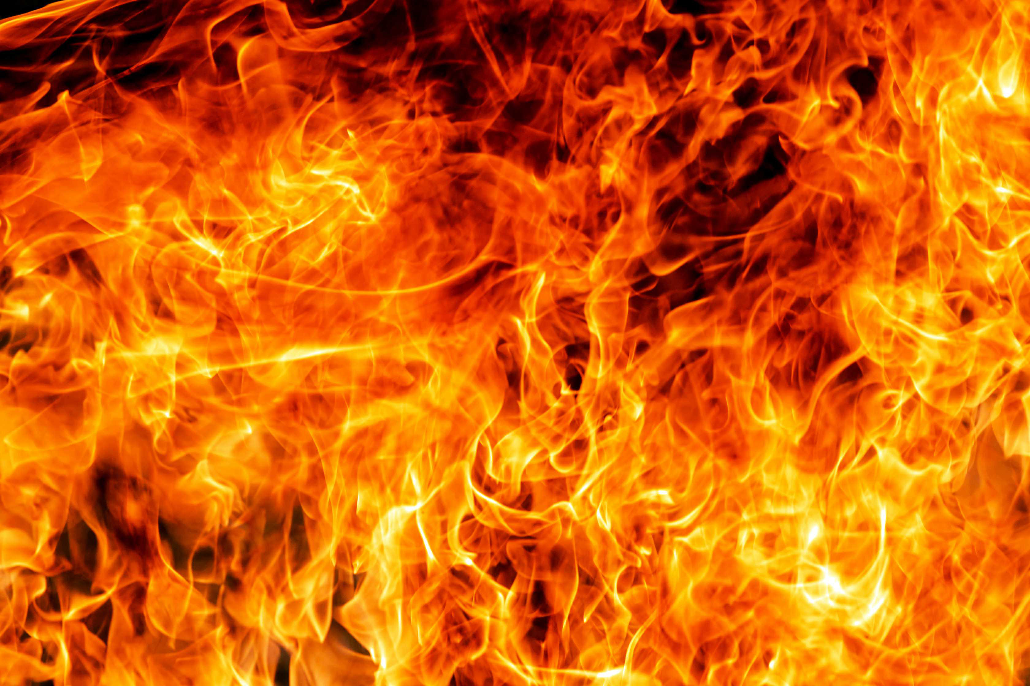 Ebern Designs Fire Flame Background - Wrapped Canvas Graphic Art | Wayfair