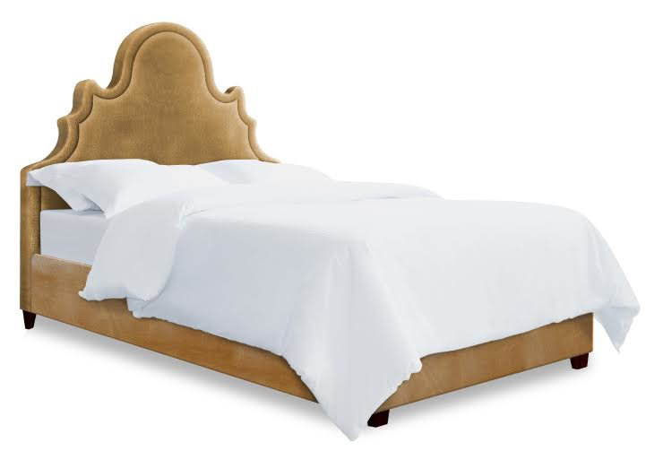 Amalie Vegan Leather Standard Bed, Queen, Cashew