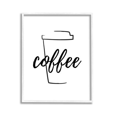 «Minimal Coffee Cup», estampe numérique encadrée par Martina Pavlova
