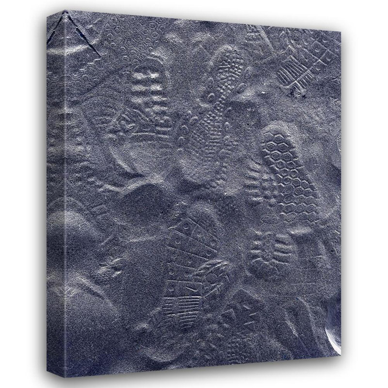 «Red Barrel Studio®», art sur toile tendue en niveaux de gris, «Sand Prints I» MJM-ABS_00082, H 47 po x l 36 po