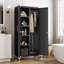 Armoire de rangement en métal 71 '' avec barre de suspension et tablettes réglables-1448658119