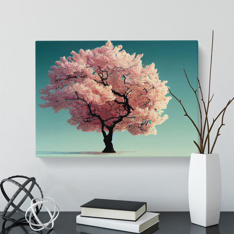 Pretty Cherry Blossom Tree - Wrapped Canvas Print, 35cm H x 50cm W x 3cm D
