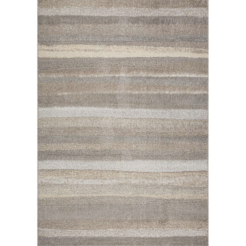 Stripe Power Loomed Indoor Rug, Rectangle 7'10" x 9'10"