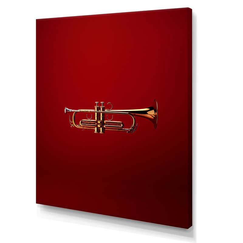 Regal Red Trumpet Triumph II, Toile tendue, 32" H x 16" W