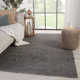 Cecille Geometric Handmade Cotton/Wool/Jute Gray Area Rug