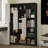 Modern Multifunctional Bookshelf With Hidden Storage Cabinets And Open Display Shelves