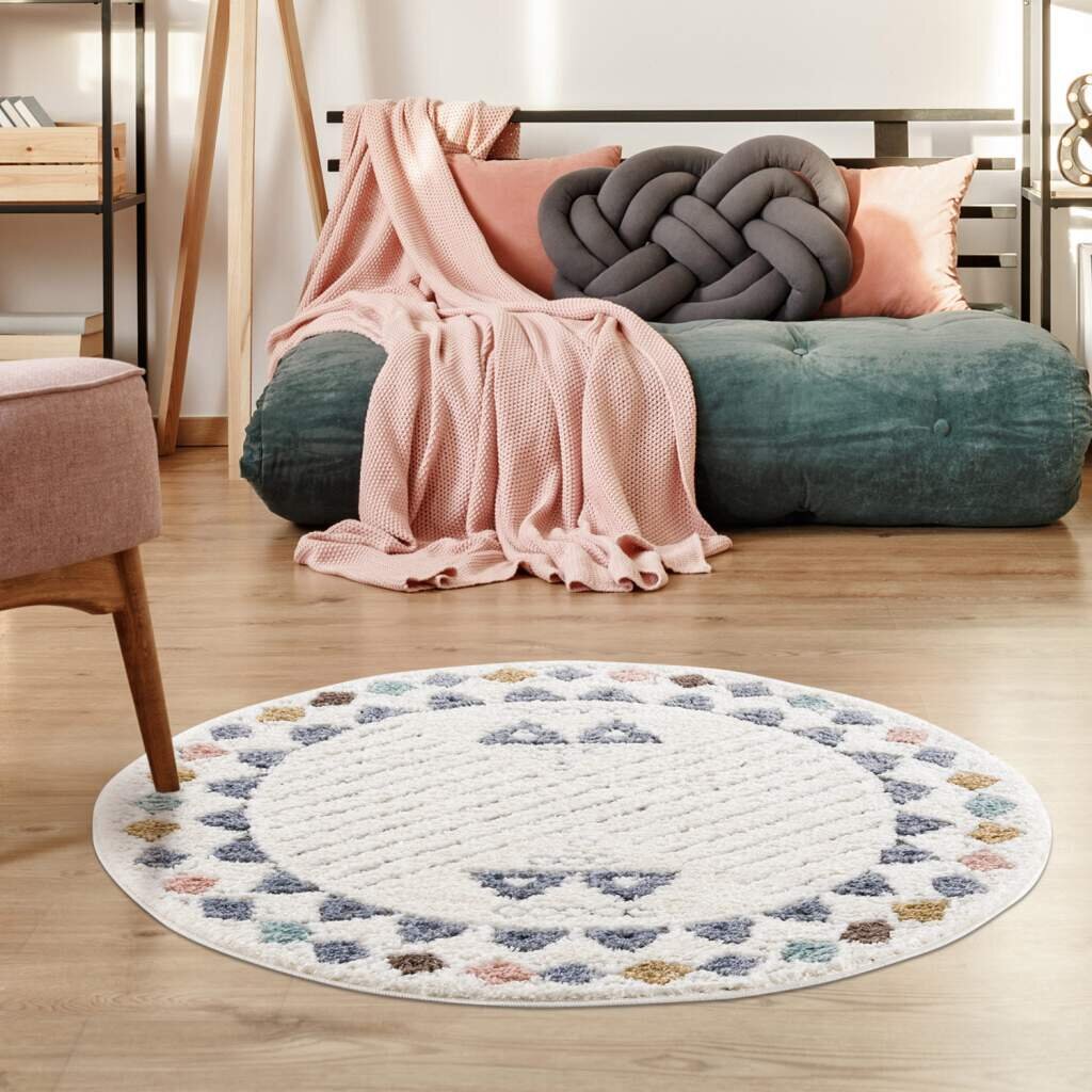 Teppich Focus 3034 Hochflor Boho Wohnzimmer Creme Hochtief-Muster/ 3D-Effekt Stephenson