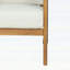 Chaise de patio en bois d'acacia avec coussin beige, corde moderne pour des sièges élégants et confortables dans la cour, le jardin ou le balcon