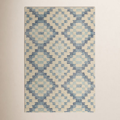 Diamond Cove Blue Hand Tufted Wool Rug
