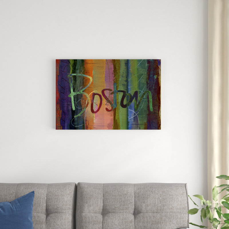 «Abstract Boston» par Sisa Jasper, impression sur toile tendue, H 20 po x l 30 po x P 1,25 po