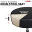  Tabouret rembourré avec dossier 4 po et tabouret rembourré réglable de 25,5 po avec capacité de 441 lb-1526570061