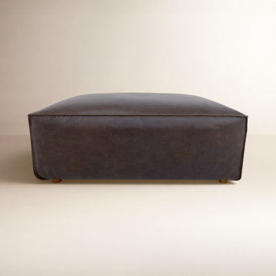 Foley 31" Genuine Leather Ottoman