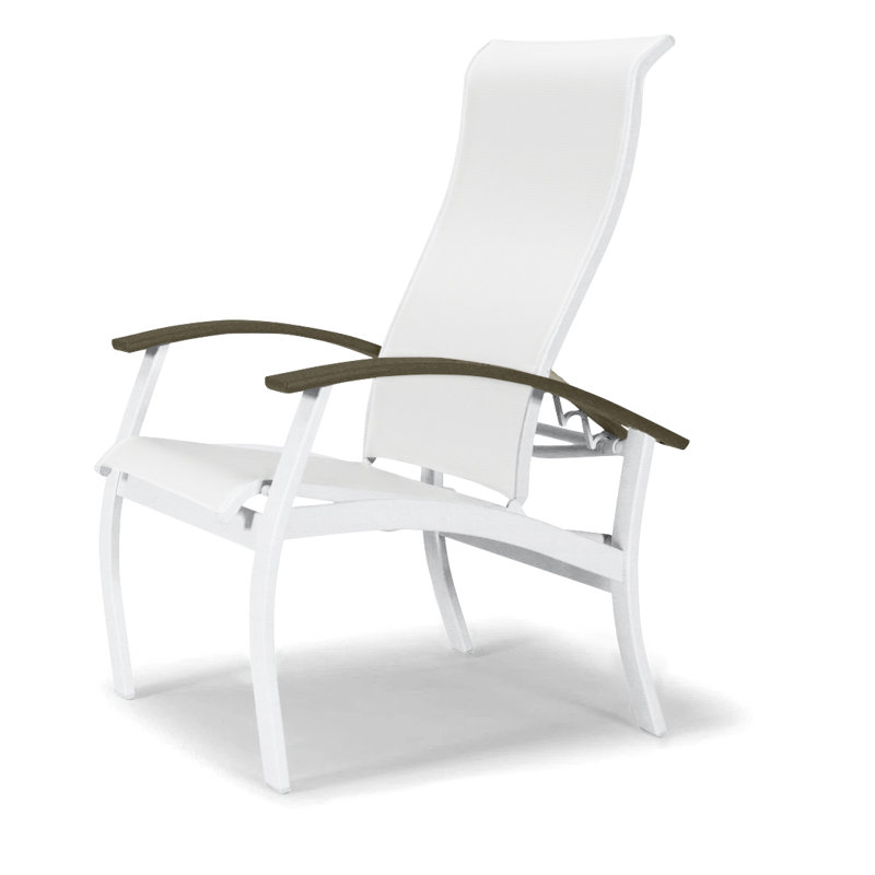 Chaise de patio Askar, Désert, Blanc brillant, Blanc 6D Sunbrella®