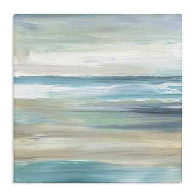 Au-405-Canvas " Abstract Beach Sand Ocean Waves " by Nan