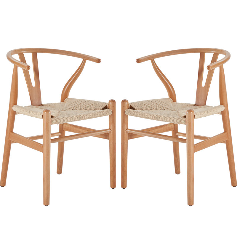 Chaise en bois massif Soliel, Naturel / Beige